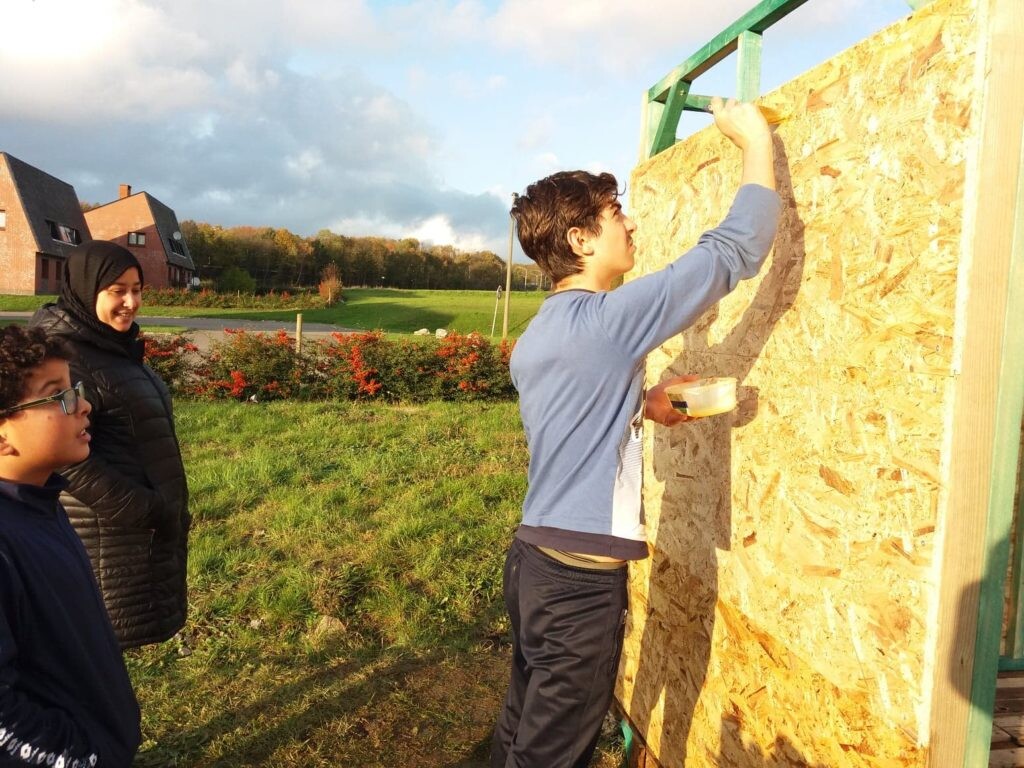 Photo des travaux du jardin partagé