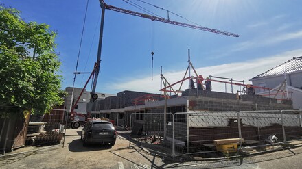 Construction, place de la Queue à Couillet